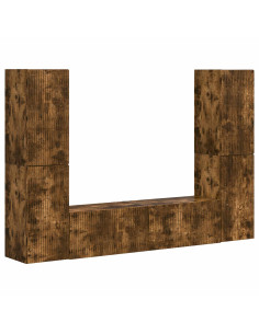 Set mobile TV 6 pcs Rovere fumé Legno multistrato 2