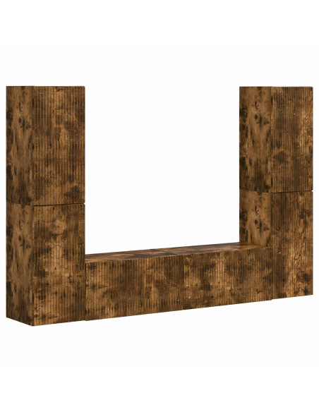 Set mobile TV 6 pcs Rovere fumé Legno multistrato