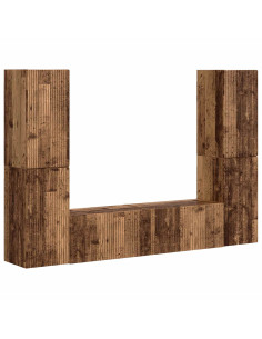 Set mobile TV 6 pcs Legno vecchio Legno multistrato 2