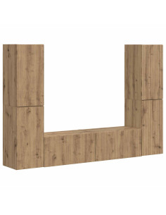 Set mobile TV 6 pcs Rovere artigianale Legno multistrato 2