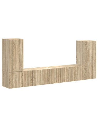 Set mobile TV 4 pcs Rovere Sonoma Legno multistrato