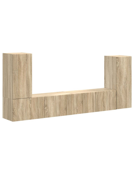 Set mobile TV 4 pcs Rovere Sonoma Legno multistrato