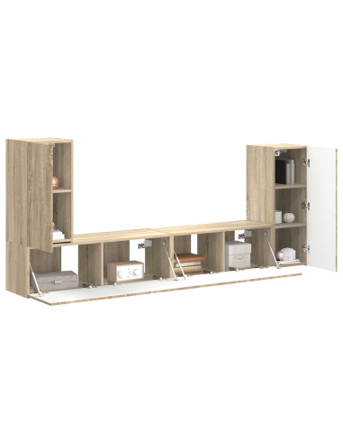 Set mobile TV 4 pcs Rovere Sonoma Legno multistrato