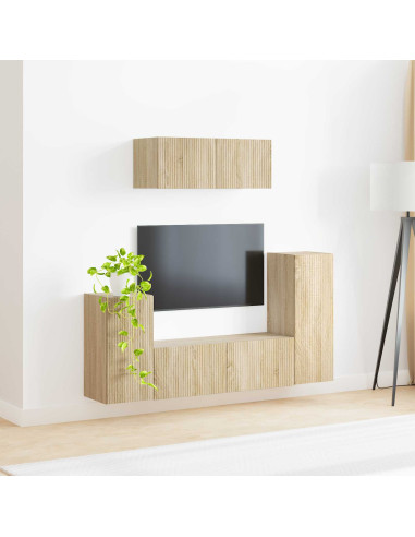 Set mobile TV 4 pcs Rovere Sonoma Legno multistrato