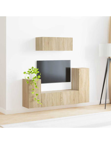Set mobile TV 4 pcs Rovere Sonoma Legno multistrato