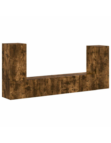 Set mobile TV 4 pcs Rovere fumé Legno multistrato