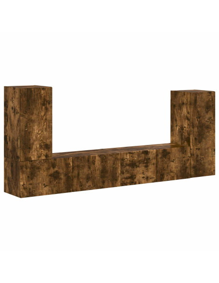 Set mobile TV 4 pcs Rovere fumé Legno multistrato