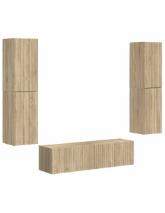 Set mobile TV 6 pcs Rovere Sonoma Legno multistrato 2