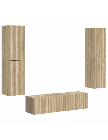 Set mobile TV 6 pcs Rovere Sonoma Legno multistrato