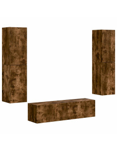 Set mobile TV 6 pcs Rovere fumé Legno multistrato 2