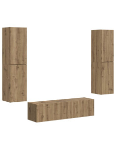 Set mobile TV 6 pcs Rovere artigianale Legno multistrato 2