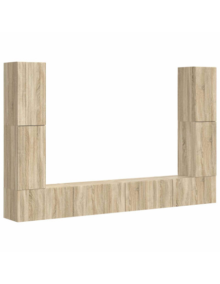 Set mobile TV 8 pcs Rovere Sonoma Legno multistrato