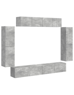 Mobile TV 8 pcs Grigio cemento 2