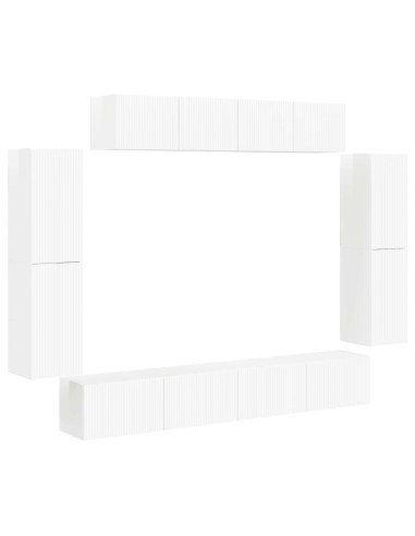 Mobile TV 8 pcs Bianco Lucido