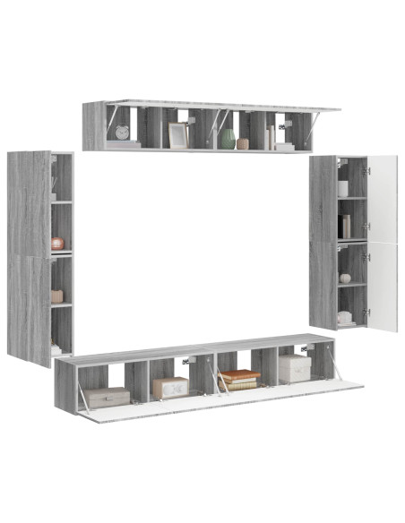 Mobile TV 8 pcs Grigio Sonoma