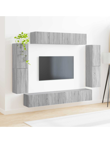 Mobile TV 8 pcs Grigio Sonoma