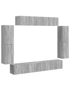 Mobile TV 8 pcs Grigio Sonoma 2