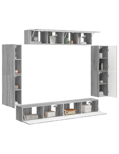 Mobile TV 8 pcs Grigio Sonoma