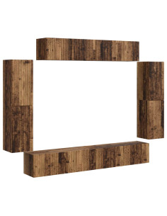 Mobile TV 8 pcs Legno vecchio 2