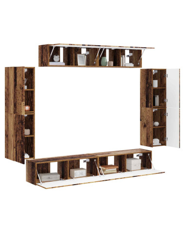 Mobile TV 8 pcs Legno vecchio