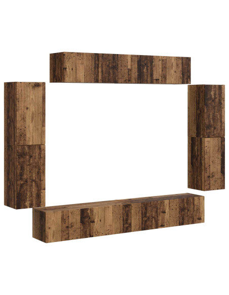 Mobile TV 8 pcs Legno vecchio