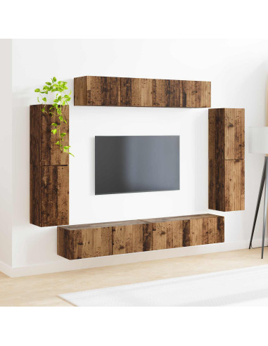 Mobile TV 8 pcs Legno vecchio