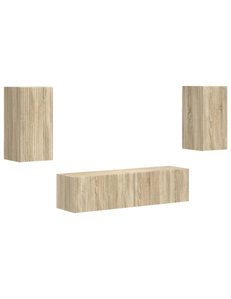 Set mobile TV 4 pcs Rovere Sonoma Legno multistrato