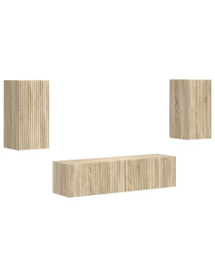 Set mobile TV 4 pcs Rovere Sonoma Legno multistrato 2