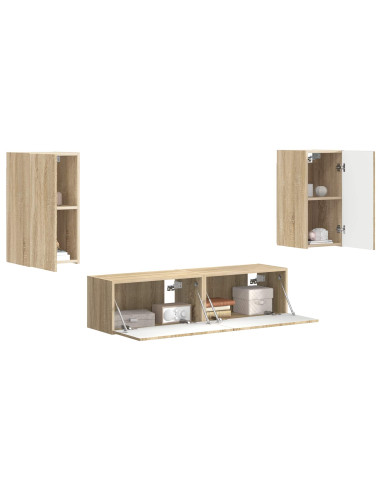 Set mobile TV 4 pcs Rovere Sonoma Legno multistrato