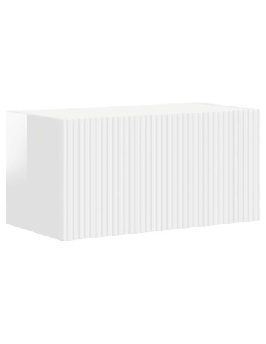 Set mobile TV 4 pcs Bianco Lucido Legno multistrato