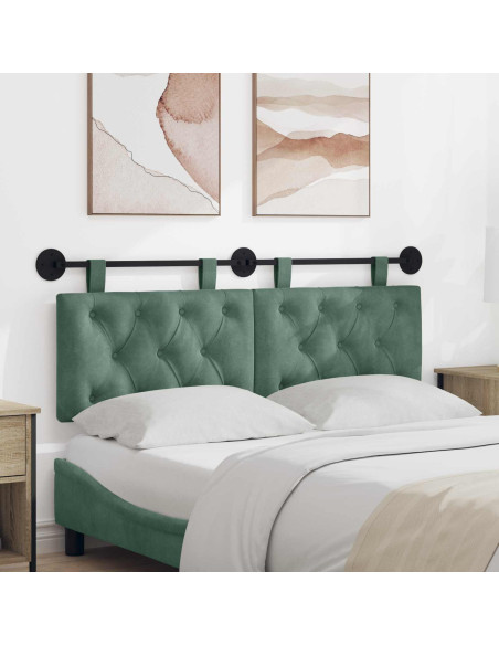 Testata appesa Verde Mare 130 x 55 x 7 cm Velluto