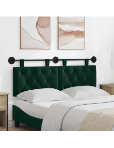 Testata appesa Verde Scuro 150 x 55 x 7 cm Velluto