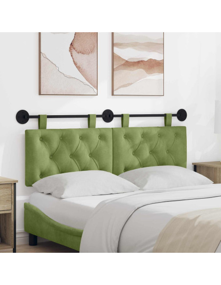 Testata appesa Verde chiaro 150 x 55 x 7 cm Velluto