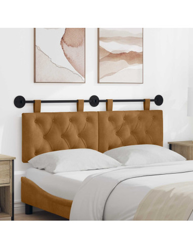 Testata appesa Marrone 150 x 55 x 7 cm Velluto