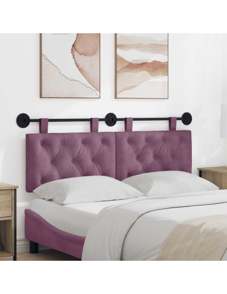 Testata appesa Montaggio a parete Viola 150 x 55 x 7 cm Velluto