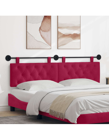 Testata appesa Rosso Vino 170 x 55 x 7 cm Velluto