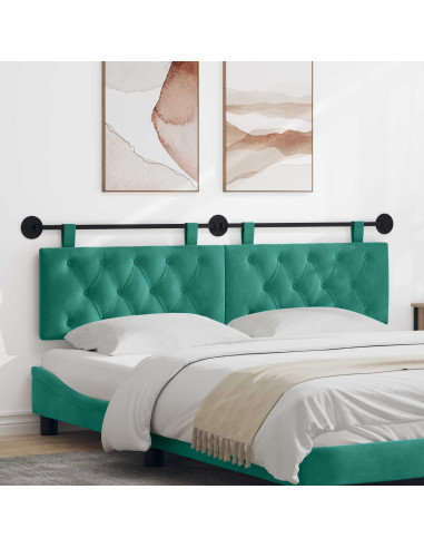 Testata appesa Turchese 170 x 55 x 7 cm Velluto