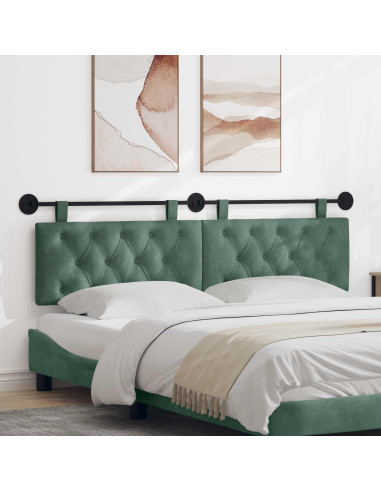 Testata appesa Verde Mare 170 x 55 x 7 cm Velluto