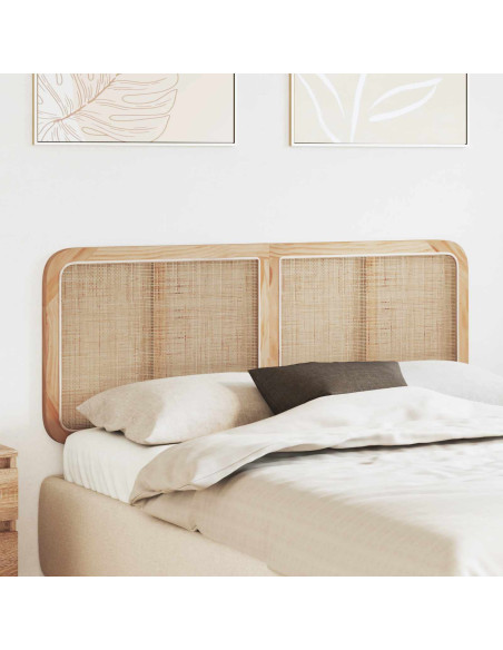 Testiera con testiera Naturale 140 x 55 x 3 cm Rattan