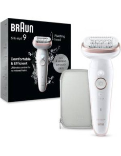 Braun Epilatore Elettrico Silk-pil 9 Wet & Dry SES9000 Bianco/Rosa