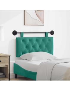 Testata appesa Turchese 100 x 55 x 7 cm Velluto