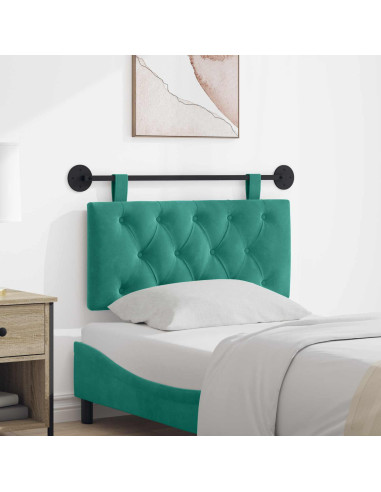 Testata appesa Turchese 100 x 55 x 7 cm Velluto