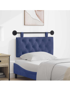 Testata appesa Blu Polizia 100 x 55 x 7 cm Velluto