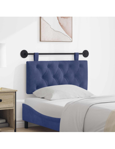 Testata appesa Blu Polizia 100 x 55 x 7 cm Velluto