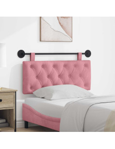 Testata appesa Montaggio a parete Rosa 110 x 55 x 7 cm Velluto 2