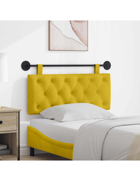 Testata appesa Giallo 110 x 55 x 7 cm Velluto