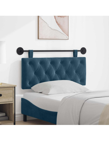 Testata appesa Montaggio a parete Blu 110 x 55 x 7 cm Velluto