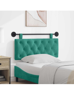 Testata appesa Turchese 110 x 55 x 7 cm Velluto 2