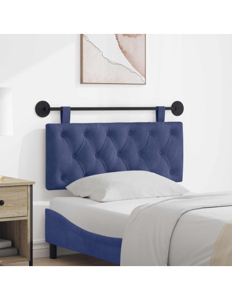 Testata appesa Blu Polizia 110 x 55 x 7 cm Velluto