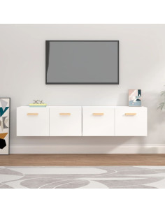 Mobili Parete 2 pz Bianco 80x35x36,5cm Legno Multistrato